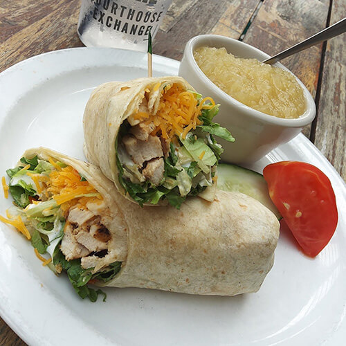 Courthouse Exchange Southwest Chicken Wrap